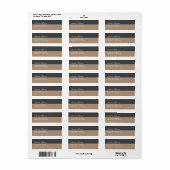 グレーエレガントモダンとベージュ差出人住所 ラベル (フルシート)