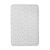 グレーエレガントモダンと白のジオメトリック形状 バスマット (正面縦)