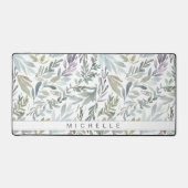 グレーエレガントライト緑離れの水色 デスクマット (正面)