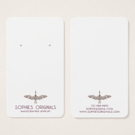 グレーエレガントラベンダーのバ飛んでいるードイヤリングディスプレイ