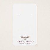 グレーエレガントラベンダーのバ飛んでいるードイヤリングディスプレイ (正面)