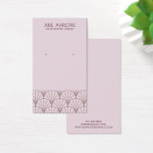 グレーエレガントラベンダーファンパターンイヤリングディスプレイ (デスク)