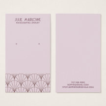 グレーエレガントラベンダーファンパターンイヤリングディスプレイ