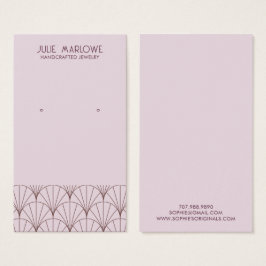 グレーエレガントラベンダーファンパターンイヤリングディスプレイ