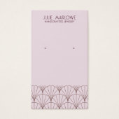 グレーエレガントラベンダーファンパターンイヤリングディスプレイ (正面)