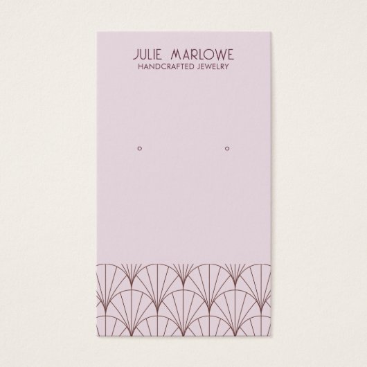 グレーエレガントラベンダーファンパターンイヤリングディスプレイ (正面)