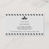 グレーエレガントローレル葉オンシルバーカラー 名刺 (裏面)