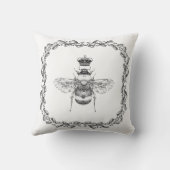 グレーエレガントヴィンテージのまわりにおよびフローラフレーム クッション (裏面)