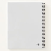 グレーエレガント反射ジャーナルノートブック ノートブック (裏面)