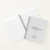 グレーエレガント反射ジャーナルノートブック ノートブック (内部)