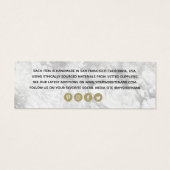 グレーエレガント大理石あなたのロゴ衣料品価格ラベル (裏面)