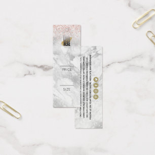 グレーエレガント大理石あなたのロゴ衣料品価格ラベル
