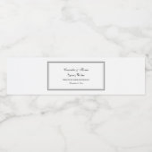 グレーエレガント枠Hウォーターボトルラベル ペットボトルラベル (シングルラベル)