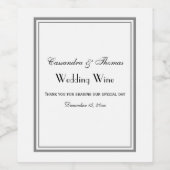 グレーエレガント枠Hワインボトルラベル ワインラベル (シングルラベル)