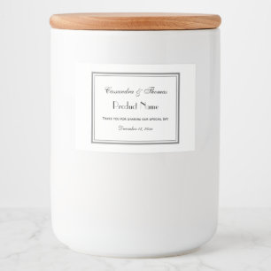 グレーエレガント枠H食品ラベル フードラベル