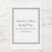 グレーエレガント枠H食品ラベル フードラベル (シングルラベル)