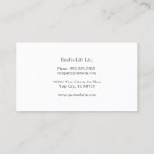 グレーエレガント栄養士ダイエットヘルス 名刺 (裏面)