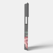 グレーエレガント植物学フローラバラモノグラム名 Case-Mate iPhoneケース (裏面 / 右)