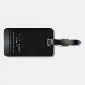 グレーエレガント縁どグラデーションの追加ロゴ黒 ラゲッジタグ (裏面横)