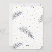 グレーエレガント金ゴールドベリーバウウォーター色フローラ シーズンカード (裏面)