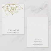 グレーエレガント金ゴールドロータスシンプルネックレスディスプレイ 名刺 (正面/裏面)