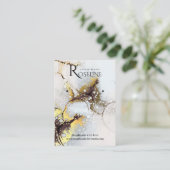 グレーエレガント金ゴールド大理石のジュレリーディスプレイ 名刺 (スタンド正面)