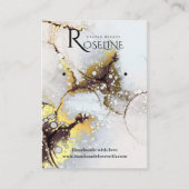 グレーエレガント金ゴールド大理石のジュレリーディスプレイ 名刺 (正面)