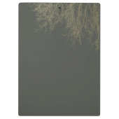 グレーエレガント金ゴールド秋秋木モノグラム クリップボード (裏面)