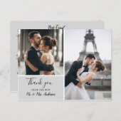 グレーエレガント2写真 | サンキュー ポストカード (正面/裏面)