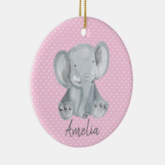 グレーエレファントセラミックオーナメント セラミックオーナメント (右)