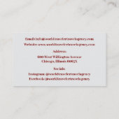 グレーエージェント旅行代理店レッドビーチチェア 名刺 (裏面)