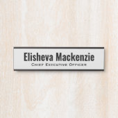 グレーオフィスのドア名プレート記号 サインプレート (正面)