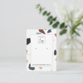 グレーオレンジテラッツォイヤリングネックレスディスプレイロゴ 名刺 (スタンド正面)