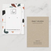 グレーオレンジテラッツォイヤリングネックレスディスプレイロゴ 名刺 (正面/裏面)