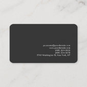 グレーオレンジモダン色の丸い標準名刺 名刺 (裏面)