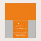 グレーオレンジ色の手書き入力プレーンクリエイティブ モダン 名刺 (外部フラット)