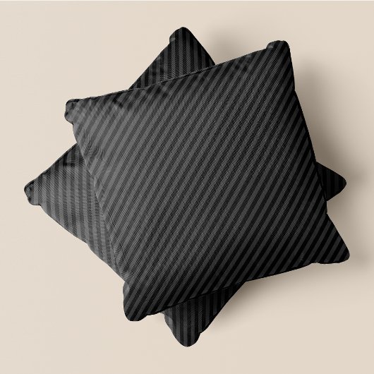 グレーオングレーストライプのシンプル&シックアクセント クッション