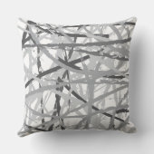 グレーオングレーラインデザインレトロ装飾用クッション クッション (裏面)