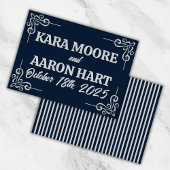 グレーオン石板ブルーエドワーディアン サンキューカード