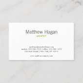 グレーオーガニック/白の円の形状パターン 名刺 (裏面)