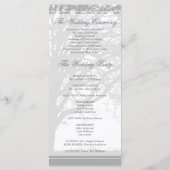 グレーオークツリー冬の結婚式プログラム プログラム (裏面)