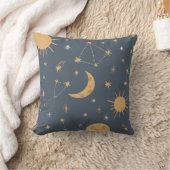 グレーオークレハンドドロー図解入りの、写真付きのド星 クッション (ブランケット)