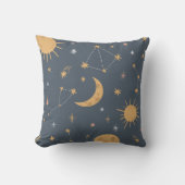 グレーオークレハンドドロー図解入りの、写真付きのド星 クッション (正面)