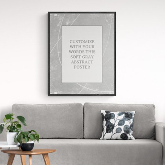 グレーカスタマイズこのポスター抽象芸術結婚のサイン ポスター