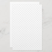グレーカスタマイズミニ水玉模様から簡単な色 便箋 (正面/裏面)