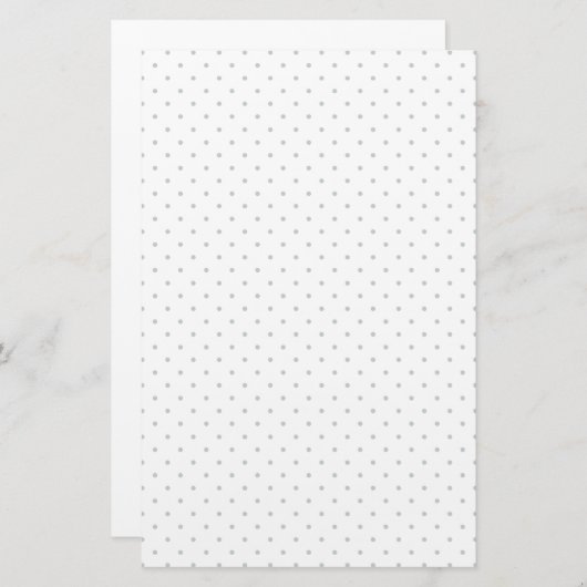 グレーカスタマイズミニ水玉模様から簡単な色 便箋 (正面/裏面)