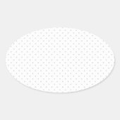 グレーカスタマイズミニ水玉模様から簡単な色 楕円形シール (正面)