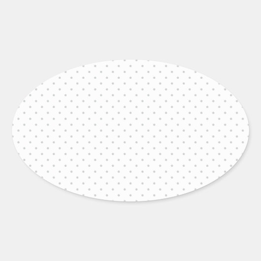 グレーカスタマイズミニ水玉模様から簡単な色 楕円形シール (正面)