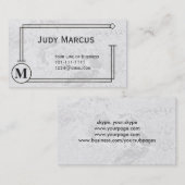 グレーカスタマイズ大理石とブラックの両側 名刺 (正面/裏面)