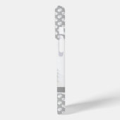 グレーカスタムと名前に白い手を付けたペットの写真 Case-Mate iPhoneケース (裏面 / 左)